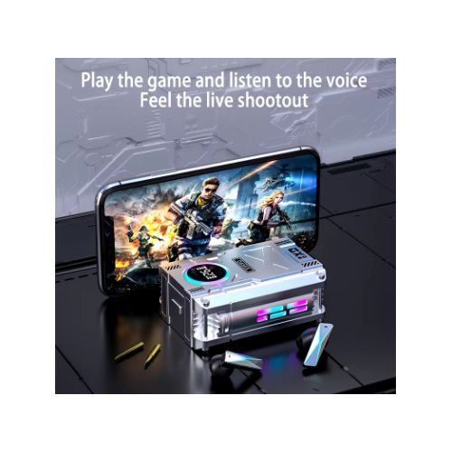 TWS Ecouteurs Bluetooth V5.0 sport sans fil écouteurs Gaming Stéréo avec application pour Android et Iphone